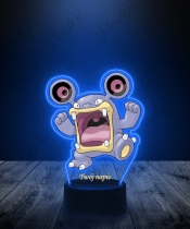 Lampka LED 3D Plexido UV Pokemon Loudred z Nadrukiem - 2