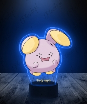 Lampka LED 3D Plexido UV Pokemon Whismur z Nadrukiem - 3