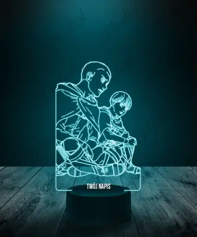 Lampka LED 3D Plexido z Nadrukiem Attack On Titan Armin Arlelt i Connie - 1