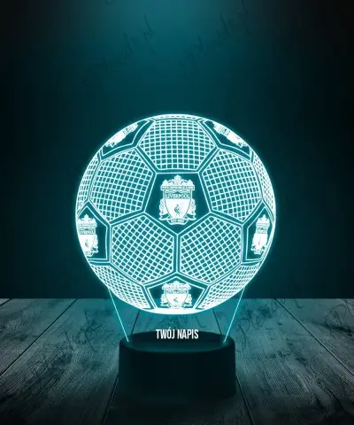 Lampka LED 3D Plexido z Nadrukiem Piłka Nożna Klub Liverpool F.C. - 1