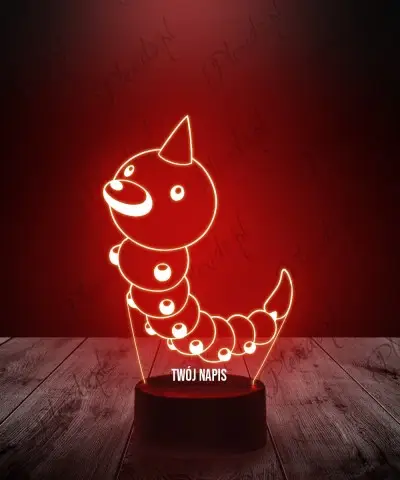 Lampka LED 3D Plexido Pokemon Weedle - 1