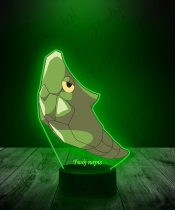 Lampka LED 3D Plexido z Nadrukiem UV Pokemon Metapod - 3