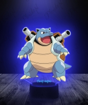 Lampka LED 3D Plexido z Nadrukiem UV Pokemon Blastoise - 2