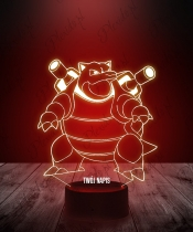 Lampka LED 3D Plexido Pokemon Blastoise - 2