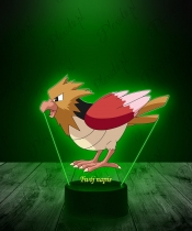 Lampka LED 3D Plexido z Nadrukiem UV Pokemon Spearow - 3