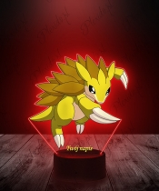 Lampka LED 3D Plexido z Nadrukiem UV Pokemon Sandslash - 3