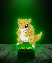 Lampka LED 3D Plexido z Nadrukiem UV Pokemon Sandshrew - 3