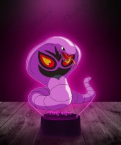 Lampka LED 3D Plexido z Nadrukiem UV Pokemon Arbok - 3