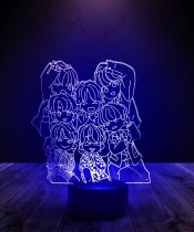 Lampka LED 3D Plexido BTS K-pop Zespół Chibi - 3