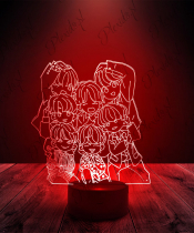 Lampka LED 3D Plexido BTS K-pop Zespół Chibi - 2