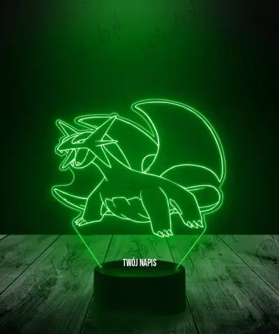 Lampka LED 3D Plexido Pokemon Salamence - 1