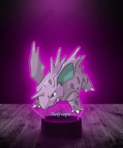 Lampka LED 3D Plexido z Nadrukiem UV Pokemon Nidorino - 2
