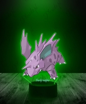 Lampka LED 3D Plexido z Nadrukiem UV Pokemon Nidorino - 3