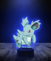 Lampka LED 3D Plexido z Nadrukiem UV Pokemon Nidorina - 2