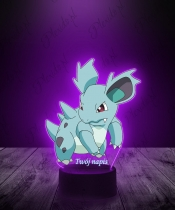 Lampka LED 3D Plexido z Nadrukiem UV Pokemon Nidorina - 3