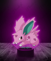 Lampka LED 3D Plexido z Nadrukiem UV Pokemon Nidoran - 2