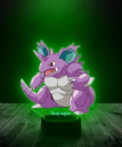 Lampka LED 3D Plexido z Nadrukiem UV Pokemon Nidoking - 2