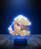 Lampka LED 3D Plexido z Nadrukiem UV Pokemon Torkoal - 3