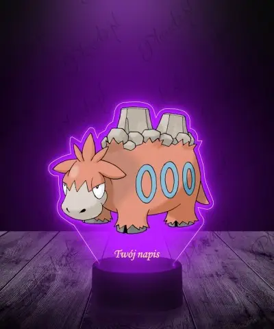 Lampka LED 3D Plexido z Nadrukiem UV Pokemon Camerupt - 1
