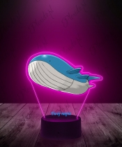 Lampka LED 3D Plexido z Nadrukiem UV Pokemon Wailord - 2