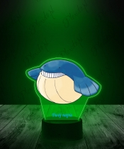 Lampka LED 3D Plexido z Nadrukiem UV Pokemon Wailmer - 2
