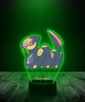 Lampka LED 3D Plexido z Nadrukiem UV Pokemon Seviper - 2