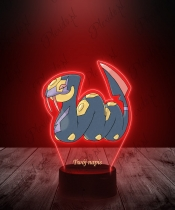 Lampka LED 3D Plexido z Nadrukiem UV Pokemon Seviper - 3
