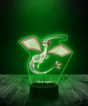 Lampka LED 3D Plexido z Nadrukiem UV Pokemon Flygon - 3