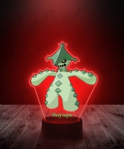 Lampka LED 3D Plexido z Nadrukiem UV Pokemon Cacturne - 3