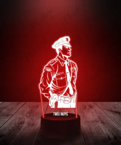 Lampka LED 3D Plexido Policjant - 1