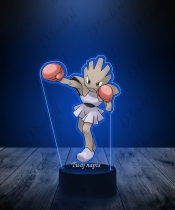 Lampka LED 3D Plexido z Nadrukiem UV Pokemon Hitmonchan - 3