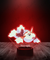 Lampka LED 3D Plexido z Nadrukiem UV Pokemon Goldeen - 2