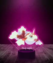 Lampka LED 3D Plexido z Nadrukiem UV Pokemon Goldeen - 3