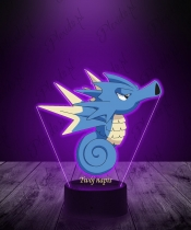 Lampka LED 3D Plexido z Nadrukiem UV Pokemon Seadra - 3