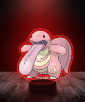 Lampka LED 3D Plexido z Nadrukiem UV Pokemon Lickitung - 3