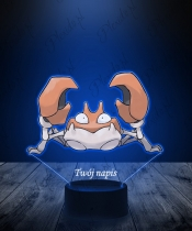 Lampka LED 3D Plexido z Nadrukiem UV Pokemon Krabby - 2