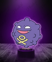 Lampka LED 3D Plexido z Nadrukiem UV Pokemon Koffing - 2