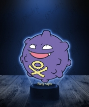 Lampka LED 3D Plexido z Nadrukiem UV Pokemon Koffing - 3