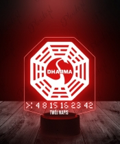 Lampka LED 3D Plexido Logo Organizacja Dharma - 1