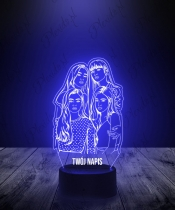 Lampka LED 3D Plexido Black Pink - 1