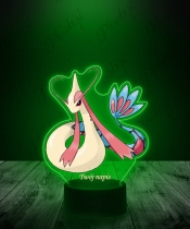 Lampka LED 3D Plexido z Nadrukiem UV Pokemon Milotic - 2
