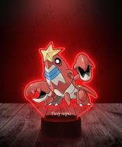Lampka LED 3D Plexido z Nadrukiem UV Pokemon Crawdaunt - 2