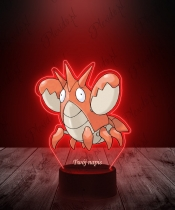 Lampka LED 3D Plexido z Nadrukiem UV Pokemon Corphish - 3