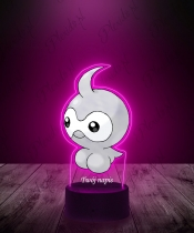 Lampka LED 3D Plexido z Nadrukiem UV Pokemon Castform - 3