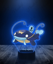 Lampka LED 3D Plexido z Nadrukiem UV Pokemon Whiscash - 3