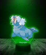 Lampka LED 3D Plexido z Nadrukiem UV Pokemon Walrein - 2