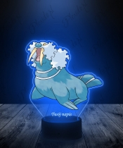 Lampka LED 3D Plexido z Nadrukiem UV Pokemon Walrein - 3