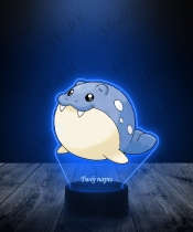 Lampka LED 3D Plexido z Nadrukiem UV Pokemon Spheal - 3