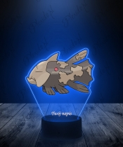 Lampka LED 3D Plexido z Nadrukiem UV Pokemon Relicanth - 3