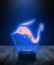 Lampka LED 3D Plexido z Nadrukiem UV Pokemon Gorebyss - 2